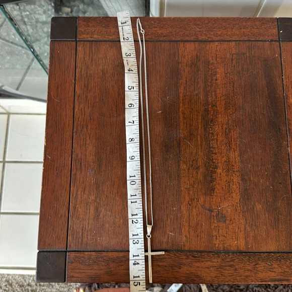 Sterling silver modern large cross on sterling chain unisex 925 - Picture 5 of 10